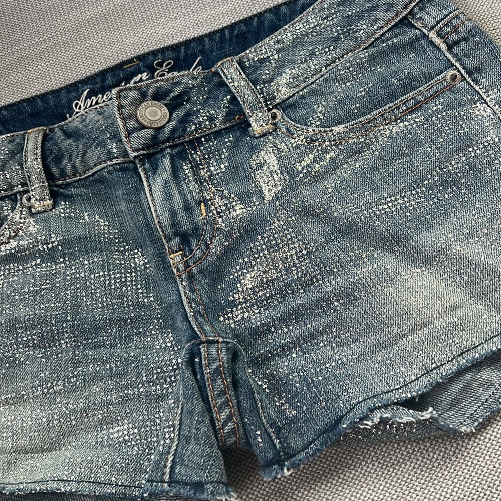 • Y2K American Eagle Glitter Shorts